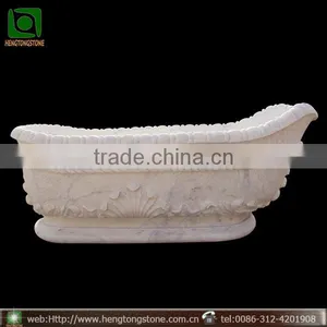 Handmade Solid Marble Freestanding Bathtub thumbnail-1