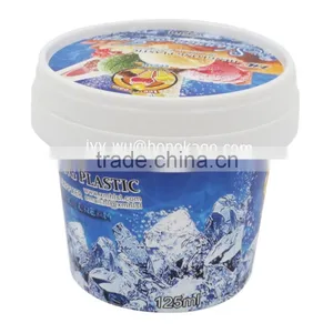 125Ml Ice Cream Tub With Lid Spoon, Round Custom Logo Prited Ice Cream Container thumbnail-3