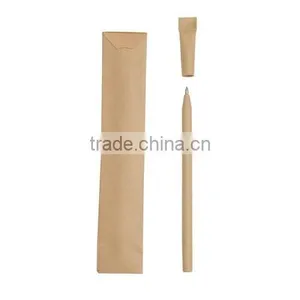 Feature Recycled Paper Pen With Paper Pouch thumbnail-1