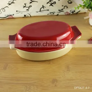 China Factory Supplier Custom Ceramic Cookware Oval Casserole thumbnail-1