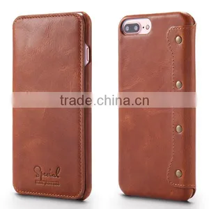 2017 5.5 Inch Universal Cowhide Flip Leather Phone Case For IPhone 7 Plus/6 Plus thumbnail-4