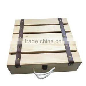 100% High-Quality Pine Wood Red Wine Square Box, Bottle Storage Packaging Box thumbnail-5