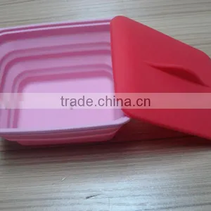 2014 New Style Promotional Silicone Foldable Bowl With Lid thumbnail-1