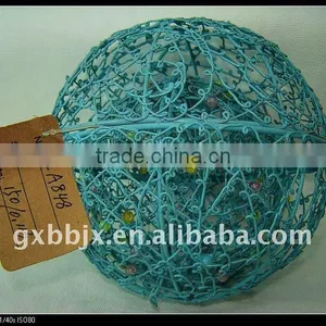 Blue Iron Decorative With Mix Pearl Wire Toys Ball thumbnail-1