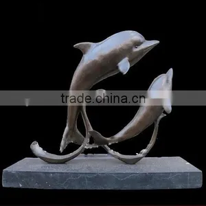 Casting Dolphin Custom Brass Sculpture thumbnail-1