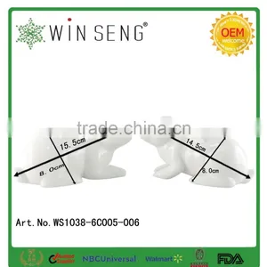 Cute Craft Decorative Easter Ceramic White Rabbits Deocrations for Easter thumbnail-5