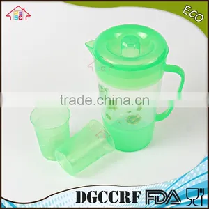 NBRSC Reusable PP Plastic Water Cup Teapot Set With Printing Set of 3 thumbnail-1