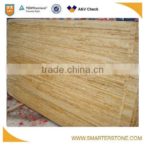 Hot Selling Golden Travertine Slab With Straight Vein thumbnail-1