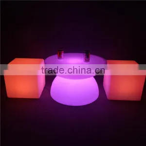 OEM Plastic LED Bar Molded Furniture Party LED Lighted Table and Chair Set for Party thumbnail-3