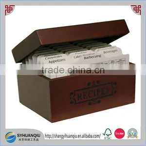 Vintage Style Fashional Countertop Woodne Recipe Box thumbnail-1