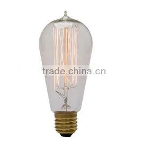 Vintage E26/E27/B22 Incandescent ST58 Edison Light Bulb thumbnail-4