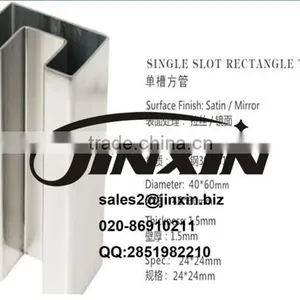 JINXIN Manufacturer for Inox Square Slot Tube for Glass Railling Handrail Prices thumbnail-2