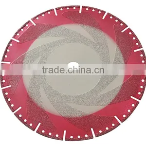 Vacuum Brazed Diamond Grinding Disc for Cutting Stone/Vacuum Brazed Diamond Band Saw Blade/Circular Diamond Cutting Disc thumbnail-1