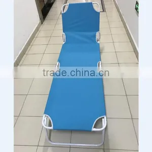 Blue Reclining Folding Beach Lounge Chair thumbnail-1