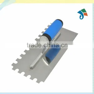Stainless Steel Notched Blade Soft TPR Handle Masonry Tool Plaster Tools Plastering Trowel thumbnail-1