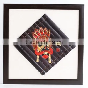 Pecking Opera Wall Decoration Pane L-- Bamboo Carving thumbnail-1