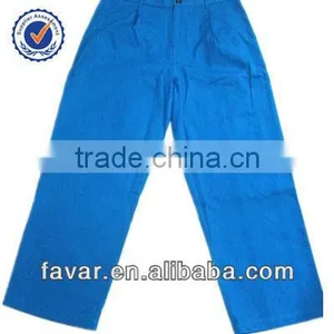 Mens Heavy-duty Cotton Drill Safety Work Pants Royal Blue thumbnail-1
