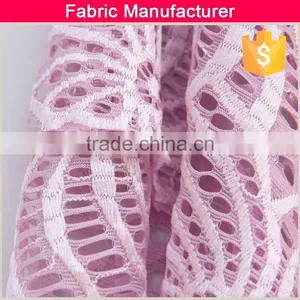 2015 Cicheng Fashion Wholesale Knitted Solid Bridal Lace Fabrics thumbnail-3