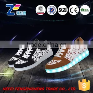 HFR-T1725 Spring 2015 Fashion Flowers Printing Ladies Flat Shoes Cheap Wholesale Shoes in China thumbnail-1