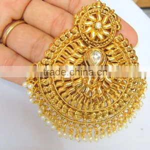 BIG Gold Plated DANGLER Earrings thumbnail-3
