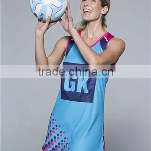 High Quality Sublimation Custom Netball Dresses Wholesale thumbnail-2