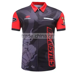 Design Your Own Custom Dart Shirts Jersey Polo With Pockets for Team, Sublimated Dart t Shirt thumbnail-4