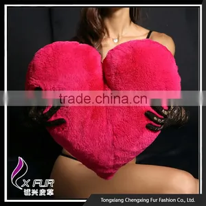 CX-D-104 Designer Handmade Rex Rabbit Fur Cushion Covers thumbnail-4