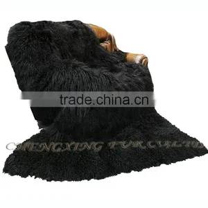 CX-D-23D 2016 New Winter Genuine Mongolian Lamb Fur Blanket Fur Rugs thumbnail-5