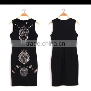 Maxnegio Fashion Designer Woman Bodycon Embroidered Dress thumbnail-3