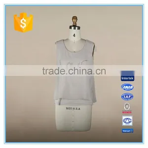 2016 Newest Women Top Clothing Sleeveless Chiffon Bead For Saree Blouse thumbnail-2