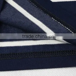New Design Men's Casual T-shirt Short Sleeve Tee Formal Navy Blue Stripe POLO Shirt thumbnail-4