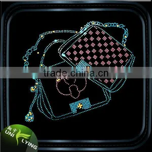 Fashion Design Handbag Rhinestone Iron On Transfer Motif For Garment thumbnail-1