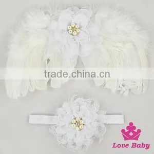 Cute Kids Hair Accessory Pink Flower Rose Wedding Newborn Baby Girl Thin Headband thumbnail-3