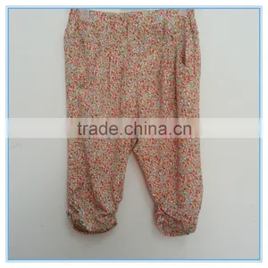 Factory Price Super Comfortable Cotton Fabric Children Girl's Leggings Stretch Colorful Pants Flower Printed Pants Trousers thumbnail-3