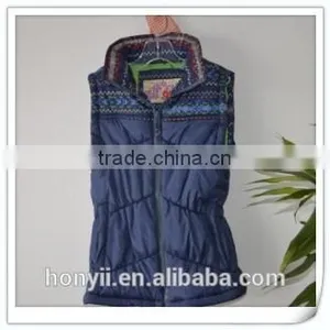 WOMAN LADY'S PRINTED PUFFY VEST thumbnail-1