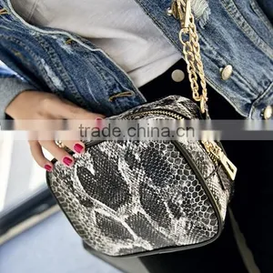 DY0135Z Europea Fashion Winter 2015 Hot Sale Leopard Printed Golden Chain Bag thumbnail-1