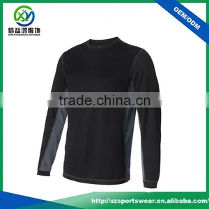 Hot Sale 100%cotton Contrast Color Eco Friendly Long Sleeve Men Sport t Shirt thumbnail-2