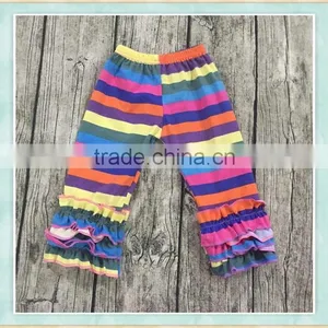 Rainbow Print Baby Leggings Wholesale Icing Pants Girls Boutique Ruffle Pants thumbnail-1