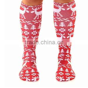 3d Christmas Socks Digital Printed Custom Design Keen High Socks Factory thumbnail-2