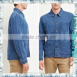 Classic Denim 3 Pockets Mens Jackets Medium Blue thumbnail-3