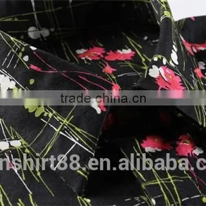 Men's Latest Fashion Long Sleeve Print Tuxedo Shirt thumbnail-2