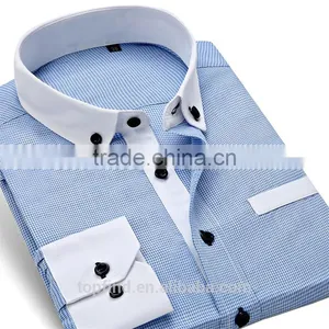 Fancy White Color Collar & Cuff Button Down Collar Shirt for Men thumbnail-3