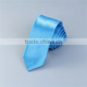 Polyester Necktie Lake Blue Promotional Gift Custom Polyester Necktie thumbnail-3