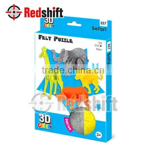 3D Felt Puzzle Hard Felt Puzzle Mini Animal Set Safari thumbnail-1