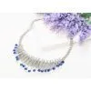 Party, Wedding Clear Crystal Bridal Necklace Jewelry Sets With Silver Coating for Women thumbnail-1