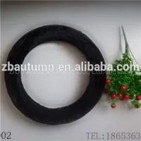 Black Long Velvet Steering Wheel Cover thumbnail-1
