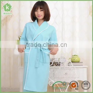 Hot Sale Multi Coloured Cozy Waffle Microfiber Bathrobe thumbnail-1