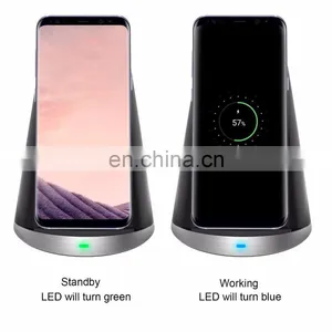 New Anti-slip Silicon Fast Wireless Charging Holder Stand With Pen Container thumbnail-1