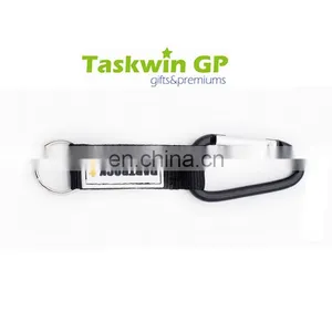 High Quality Short Lanyard Design Carabiner Keychain, Polyester Lanyard Keyring With Carabiner and Keyring thumbnail-2