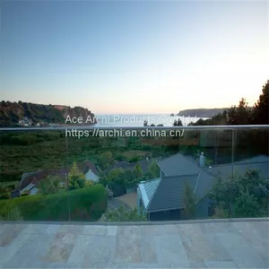 Aluminum U Channel Tempered Glass Balustrade for Balcony & Deck Railing thumbnail-1